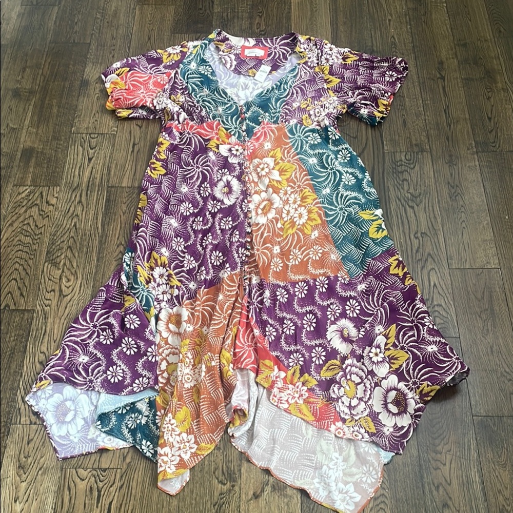Anthropologie Multicolor Floral Maxi Dress